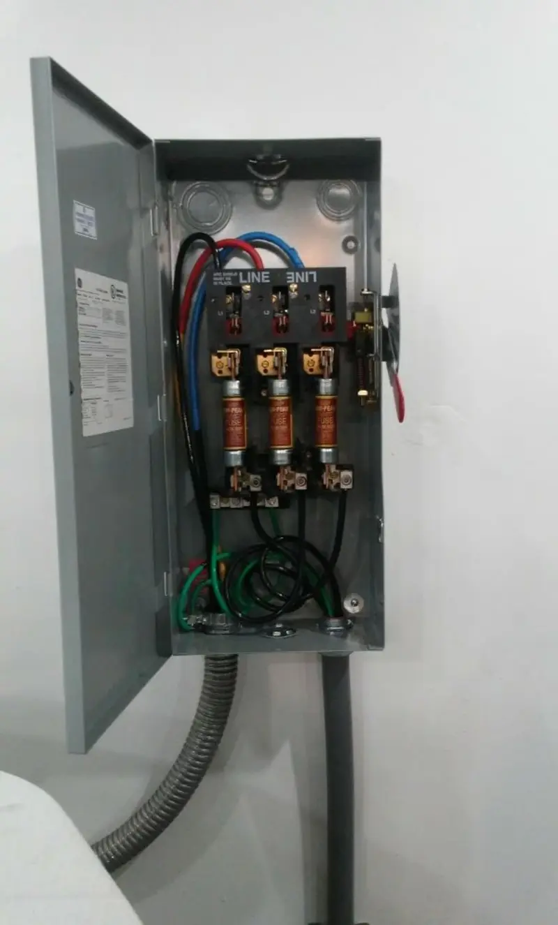 Three-phase disconnect switch installed for Electrical Wiring & Rewiring in Port Aransas