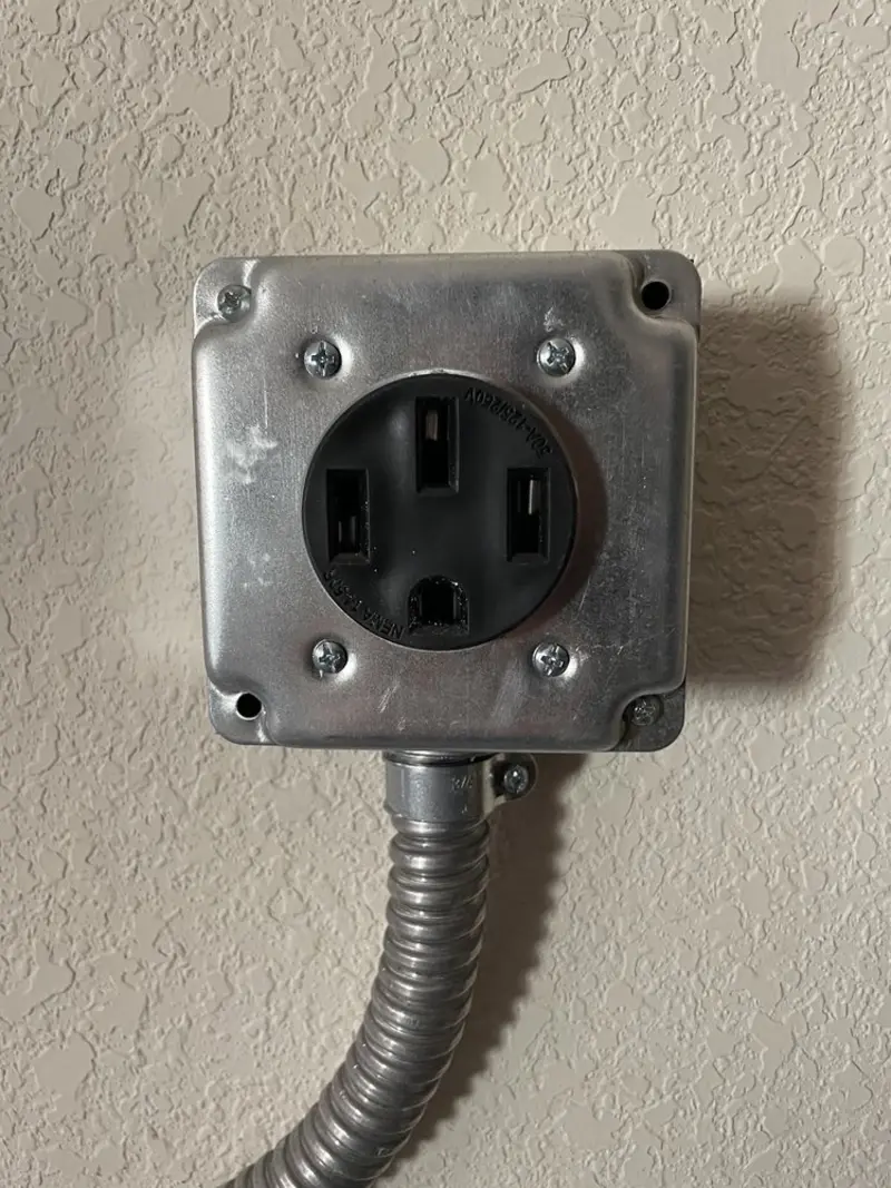 NEMA 14-50 outlet installed for Smart Home Electrical in Port Aransas